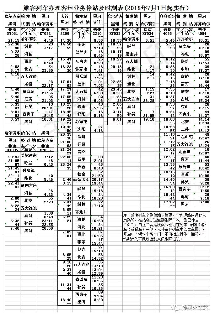 嫩江最新火车时刻表发布及其对生活出行的影响